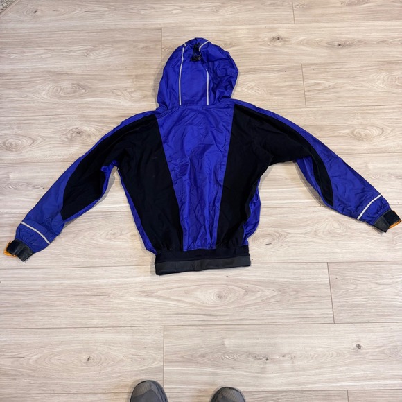 Lotus Designs Patagonia Anorak Jacket Hoodie Blue Orange Size S kayak - Picture 8 of 8